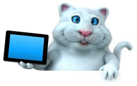Fun cat - 3D Illustration Stock Illustration