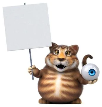 Fun cat - 3D Illustration Stock Illustration