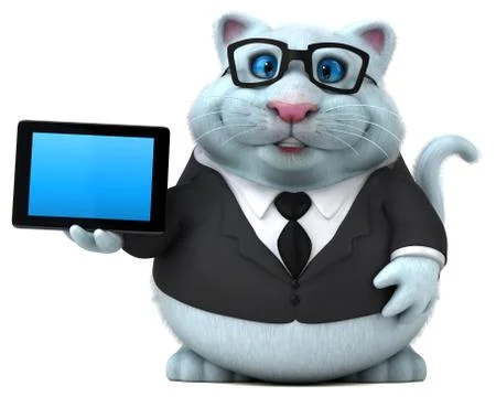 Fun cat - 3D Illustration Stock Illustration