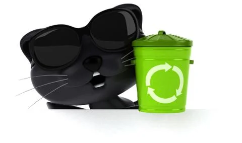 Fun cat - 3D Illustration Stock Illustration