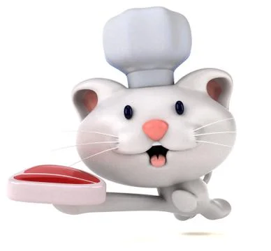 Fun cat - 3D Illustration Stock Illustration