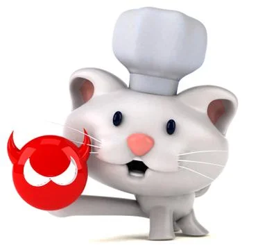 Fun cat - 3D Illustration Stock Illustration