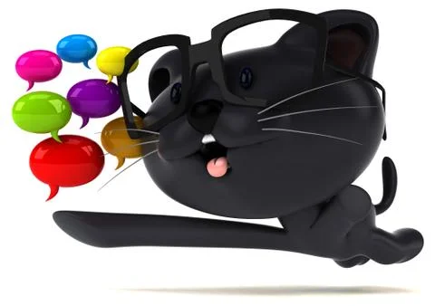 Fun cat - 3D Illustration Stock Illustration