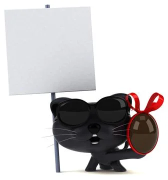 Fun cat - 3D Illustration Stock Illustration