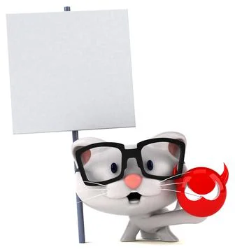 Fun cat - 3D Illustration Stock Illustration