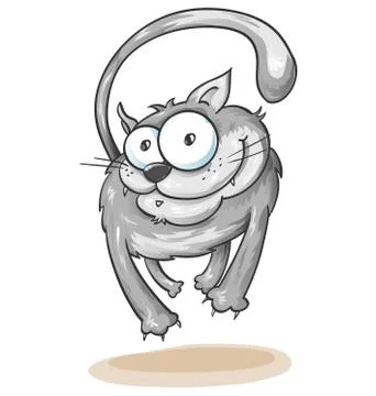 Fun cat cartoon Stock-Illustration