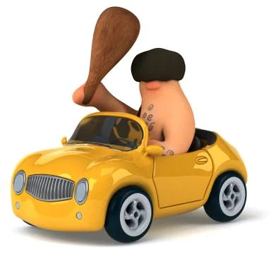 Fun caveman Stock Illustration