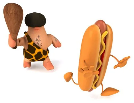 Fun caveman Stock Illustration