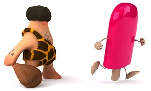 Fun caveman Stock Illustration
