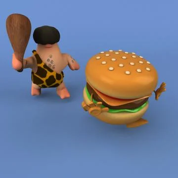Fun caveman Stock Illustration