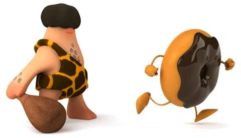 Fun caveman Stock Illustration