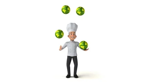 Fun chef - 3D Animation | Stock Video | Pond5