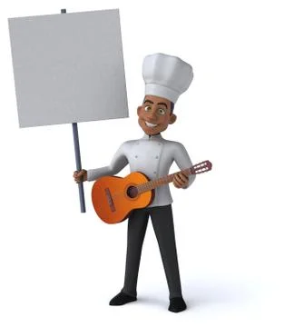 Fun chef - 3D Illustration Stock Illustration