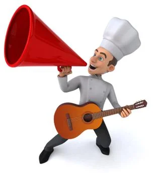 Fun chef - 3D Illustration Stock Illustration