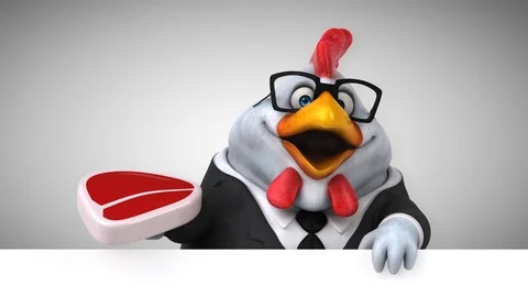 Fun chicken - 3D Animation | Stock Video | Pond5