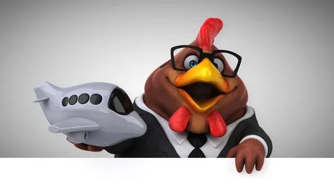 Fun chicken - 3D Animation | Stock Video | Pond5