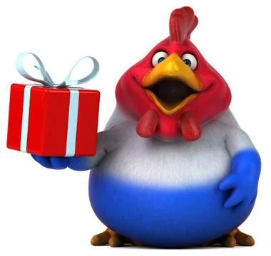 Fun chicken - 3D Illustration Illustrazione stock