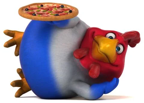 Fun chicken - 3D Illustration Illustrazione stock