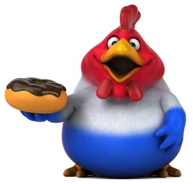 Fun chicken - 3D Illustration イラスト素材
