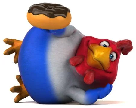 Fun chicken - 3D Illustration Illustrazione stock