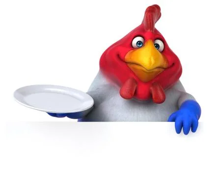 Fun chicken - 3D Illustration Illustrazione stock gratuita