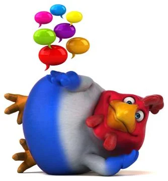 Fun chicken - 3D Illustration Illustrazione stock