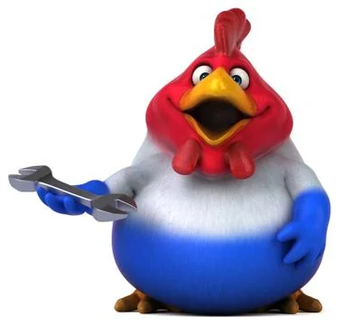 Fun chicken - 3D Illustration Illustrazione stock
