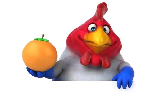 Fun chicken - 3D Illustration Gratis stockillustratie