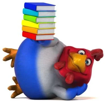 Fun chicken - 3D Illustration Stock Illustration