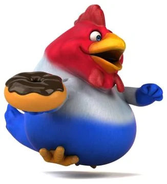 Fun chicken - 3D Illustration Illustrazione stock
