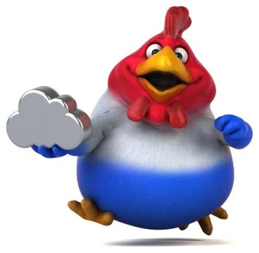 Fun chicken - 3D Illustration Illustrazione stock