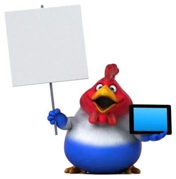 Fun chicken - 3D Illustration Illustrazione stock