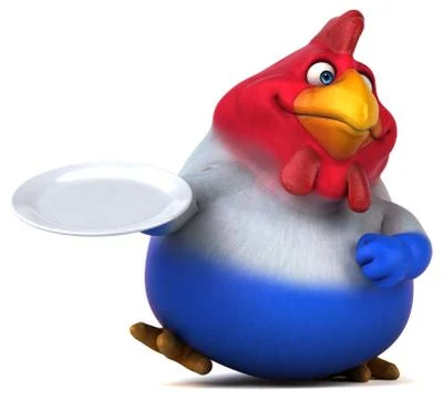 Fun chicken - 3D Illustration Illustrazione stock
