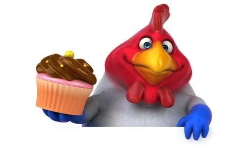 Fun chicken - 3D Illustration Illustrazione stock gratuita