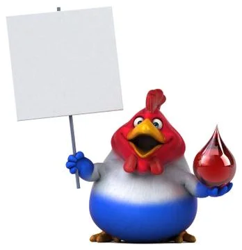Fun chicken - 3D Illustration イラスト素材