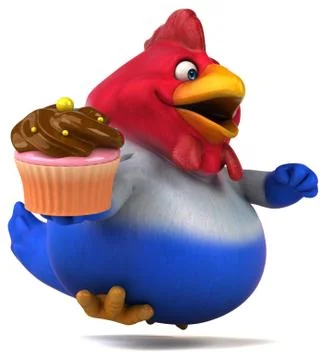 Fun chicken - 3D Illustration Ilustración de archivo
