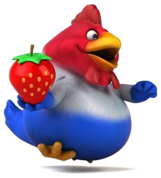 Fun chicken - 3D Illustration Illustrazione stock