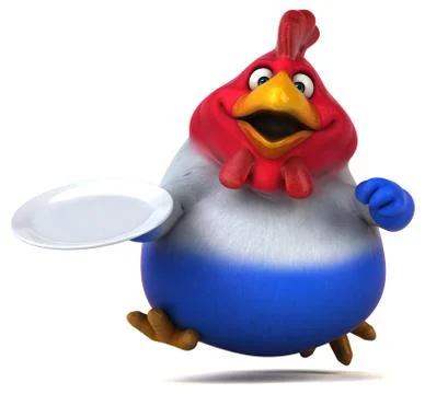 Fun chicken - 3D Illustration Illustrazione stock