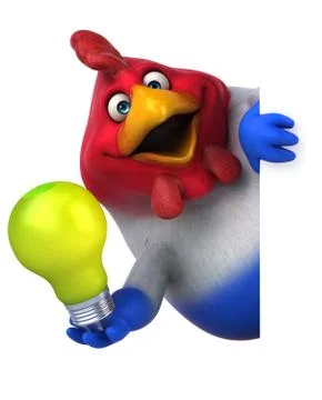 Fun chicken - 3D Illustration Illustrazione stock