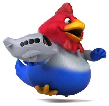 Fun chicken - 3D Illustration Illustrazione stock