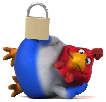 Fun chicken - 3D Illustration Illustrazione stock