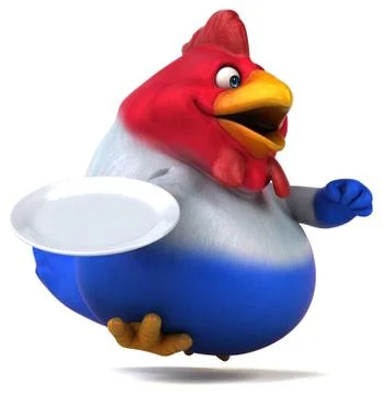 Fun chicken - 3D Illustration Illustrazione stock