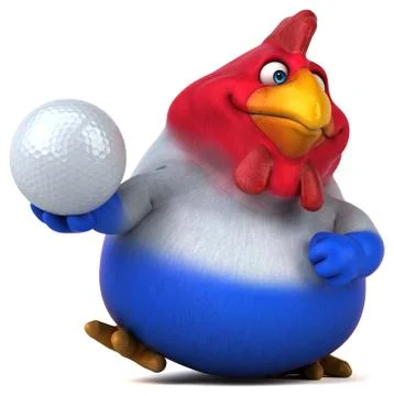 Fun chicken - 3D Illustration Illustrazione stock