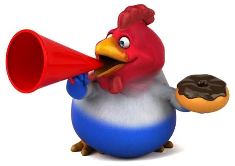 Fun chicken - 3D Illustration イラスト素材