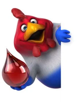 Fun chicken - 3D Illustration Illustrazione stock
