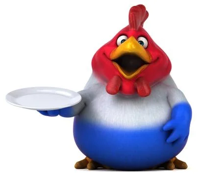 Fun chicken - 3D Illustration Illustrazione stock
