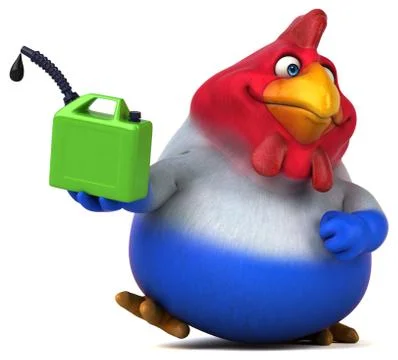 Fun chicken - 3D Illustration イラスト素材