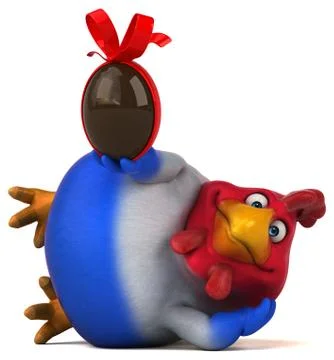Fun chicken - 3D Illustration Stock Illustration