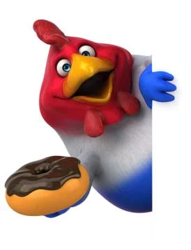 Fun chicken - 3D Illustration Illustrazione stock