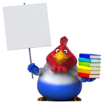 Fun chicken - 3D Illustration Stock-Illustration